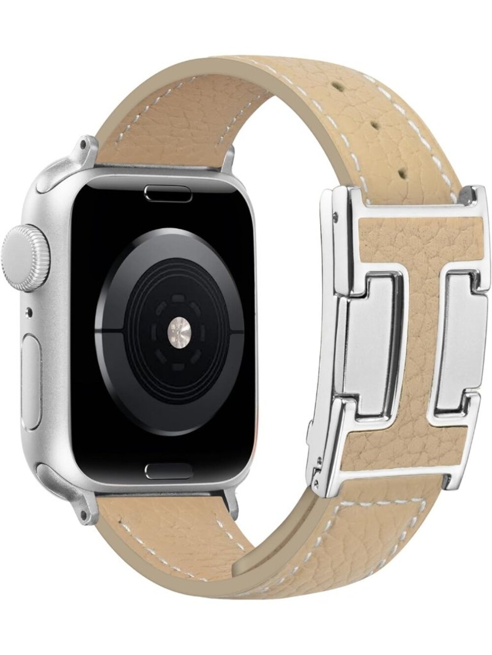 Stylish Leather Magnetic Band for Women - Compatible with Apple Watch Series